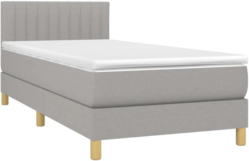 ΚΡΕΒΑΤΙ BOXSPRING ΜΕ ΣΤΡΩΜΑ & LED ΑΝ.ΓΚΡΙ 80X200 ΕΚ. ΥΦΑΣΜΑΤΙΝΟ 3133829