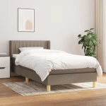 ΚΡΕΒΑΤΙ BOXSPRING ΜΕ ΣΤΡΩΜΑ TAUPE 100 X 200 ΕΚ. ΥΦΑΣΜΑΤΙΝΟ 3130413