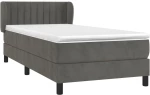 ΚΡΕΒΑΤΙ BOXSPRING ΜΕ ΣΤΡΩΜΑ ΣΚΟΥΡΟ ΓΚΡΙ 80X200 ΕΚ. ΒΕΛΟΥΔΙΝΟ 3127578