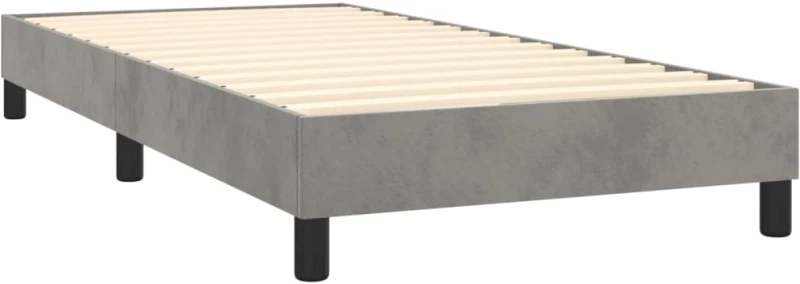 ΚΡΕΒΑΤΙ BOXSPRING ΜΕ ΣΤΡΩΜΑ ΣΚΟΥΡΟ ΓΚΡΙ 80X200 ΕΚ. ΒΕΛΟΥΔΙΝΟ 3127578