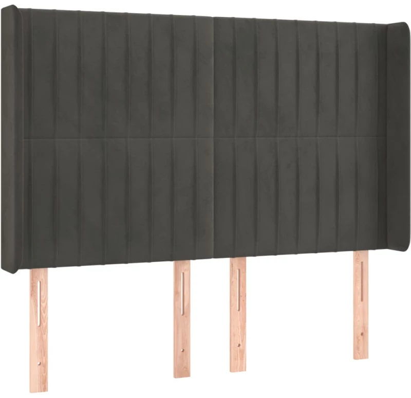 ΚΡΕΒΑΤΙ BOXSPRING ΜΕ ΣΤΡΩΜΑ & LED ΣΚ. ΓΚΡΙ 140X190ΕΚ. ΒΕΛΟΥΔΙΝΟ 3139680