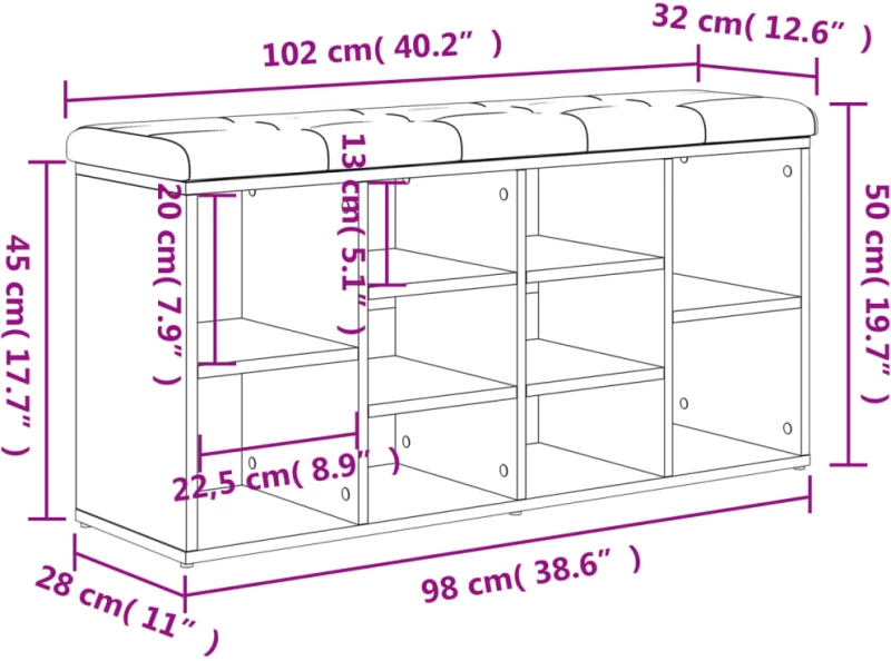 ΠΑΠΟΥΤΣΟΘΗΚΗ ΚΑΠΝΙΣΤΗ ΔΡΥΣ 102X32X50 ΕΚ. ΑΠΟ ΕΠΕΞΕΡΓΑΣΜΕΝΟ ΞΥΛΟ 835114