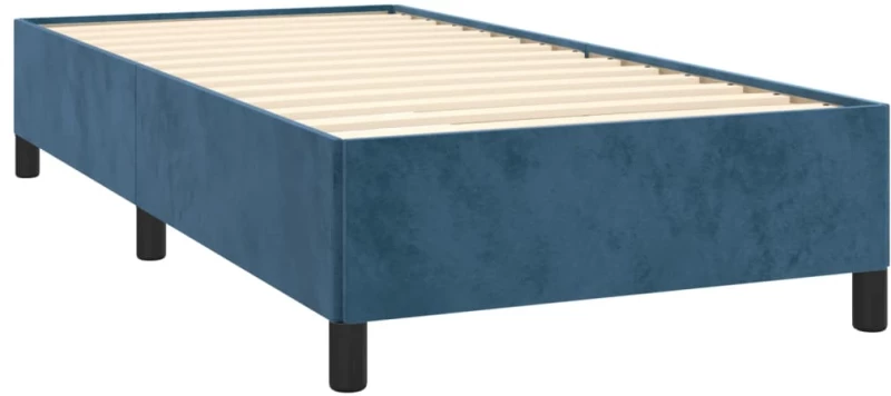 ΚΡΕΒΑΤΙ BOXSPRING ΜΕ ΣΤΡΩΜΑ ΣΚΟΥΡΟ ΜΠΛΕ 80 X 200 ΕΚ. ΒΕΛΟΥΔΙΝΟ 3132769