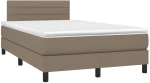 ΚΡΕΒΑΤΙ BOXSPRING ΜΕ ΣΤΡΩΜΑ TAUPE 120X200 ΕΚ. ΥΦΑΣΜΑΤΙΝΟ 3140125