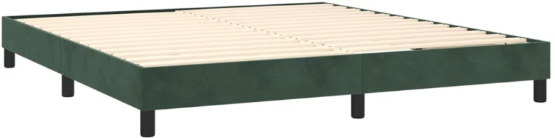 ΚΡΕΒΑΤΙ BOXSPRING ΜΕ ΣΤΡΩΜΑ ΣΚΟΥΡΟ ΠΡΑΣΙΝΟ 180X200ΕΚ. ΒΕΛΟΥΔΙΝΟ 3141260