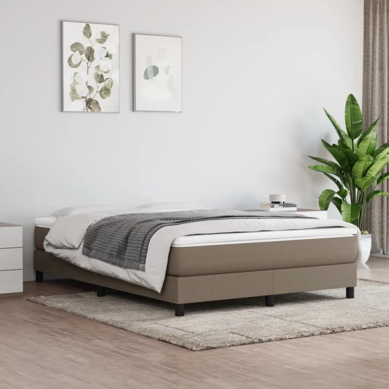 ΚΡΕΒΑΤΙ BOXSPRING ΜΕ ΣΤΡΩΜΑ TAUPE 140X190 ΕΚ. ΥΦΑΣΜΑΤΙΝΟ 3144073