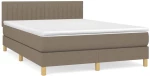 ΚΡΕΒΑΤΙ BOXSPRING ΜΕ ΣΤΡΩΜΑ TAUPE 140X190 ΕΚ. ΥΦΑΣΜΑΤΙΝΟ 3140773
