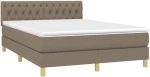 ΚΡΕΒΑΤΙ BOXSPRING ΜΕ ΣΤΡΩΜΑ & LED TAUPE 140X190 ΕΚ. ΥΦΑΣΜΑΤΙΝΟ 3133953