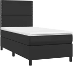ΚΡΕΒΑΤΙ BOXSPRING ΜΕ ΣΤΡΩΜΑ & LED ΜΑΥΡΟ 100X200 ΕΚ. ΣΥΝΘ. ΔΕΡΜΑ 3135867