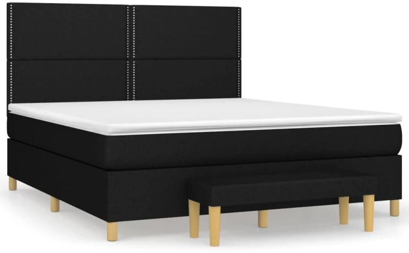 ΚΡΕΒΑΤΙ BOXSPRING ΜΕ ΣΤΡΩΜΑ ΜΑΥΡΟ 160X200 ΕΚ. ΥΦΑΣΜΑΤΙΝΟ 3137087