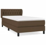 ΚΡΕΒΑΤΙ BOXSPRING ΜΕ ΣΤΡΩΜΑ ΣΚΟΥΡΟ ΚΑΦΕ 100X200 ΕΚ. ΥΦΑΣΜΑΤΙΝΟ 3126464