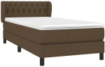 ΚΡΕΒΑΤΙ BOXSPRING ΜΕ ΣΤΡΩΜΑ ΣΚΟΥΡΟ ΚΑΦΕ 100X200 ΕΚ. ΥΦΑΣΜΑΤΙΝΟ 3126464