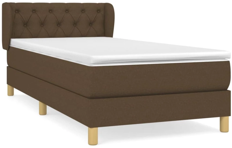 ΚΡΕΒΑΤΙ BOXSPRING ΜΕ ΣΤΡΩΜΑ ΣΚΟΥΡΟ ΚΑΦΕ 80X200 ΕΚ. ΥΦΑΣΜΑΤΙΝΟ 3127000