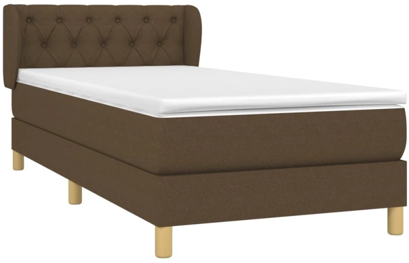 ΚΡΕΒΑΤΙ BOXSPRING ΜΕ ΣΤΡΩΜΑ ΣΚΟΥΡΟ ΚΑΦΕ 80X200 ΕΚ. ΥΦΑΣΜΑΤΙΝΟ 3127000