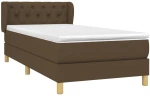 ΚΡΕΒΑΤΙ BOXSPRING ΜΕ ΣΤΡΩΜΑ ΣΚΟΥΡΟ ΚΑΦΕ 80X200 ΕΚ. ΥΦΑΣΜΑΤΙΝΟ 3127000