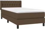 ΚΡΕΒΑΤΙ BOXSPRING ΜΕ ΣΤΡΩΜΑ ΣΚΟΥΡΟ ΚΑΦΕ 100X200 ΕΚ. ΥΦΑΣΜΑΤΙΝΟ 3129932