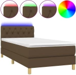 ΚΡΕΒΑΤΙ BOXSPRING ΜΕ ΣΤΡΩΜΑ & LED ΣΚ.ΚΑΦΕ 80X200 ΕΚ. ΥΦΑΣΜΑΤΙΝΟ 3133912