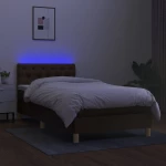 ΚΡΕΒΑΤΙ BOXSPRING ΜΕ ΣΤΡΩΜΑ & LED ΣΚ.ΚΑΦΕ 80X200 ΕΚ. ΥΦΑΣΜΑΤΙΝΟ 3133912