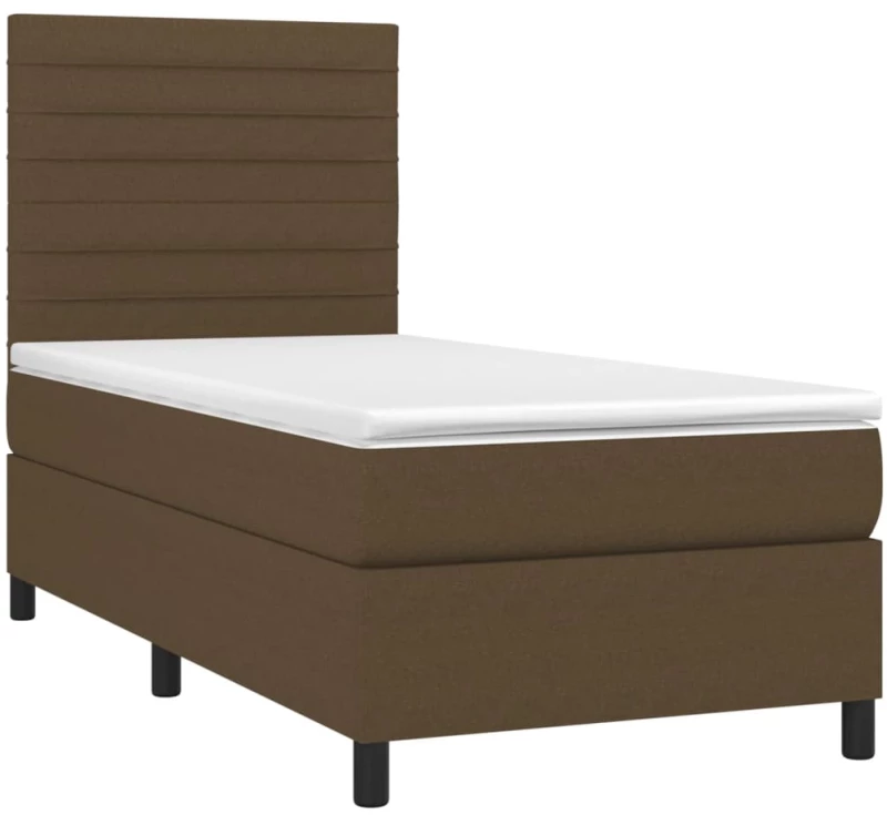 ΚΡΕΒΑΤΙ BOXSPRING ΜΕ ΣΤΡΩΜΑ & LED ΣΚ.ΚΑΦΕ 80X200 ΕΚ. ΥΦΑΣΜΑΤΙΝΟ 3134912