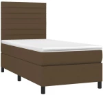 ΚΡΕΒΑΤΙ BOXSPRING ΜΕ ΣΤΡΩΜΑ & LED ΣΚ.ΚΑΦΕ 80X200 ΕΚ. ΥΦΑΣΜΑΤΙΝΟ 3134912