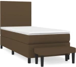 ΚΡΕΒΑΤΙ BOXSPRING ΜΕ ΣΤΡΩΜΑ ΣΚΟΥΡΟ ΚΑΦΕ 100X200 ΕΚ. ΥΦΑΣΜΑΤΙΝΟ 3136416