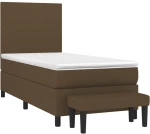 ΚΡΕΒΑΤΙ BOXSPRING ΜΕ ΣΤΡΩΜΑ ΣΚΟΥΡΟ ΚΑΦΕ 100X200 ΕΚ. ΥΦΑΣΜΑΤΙΝΟ 3136416