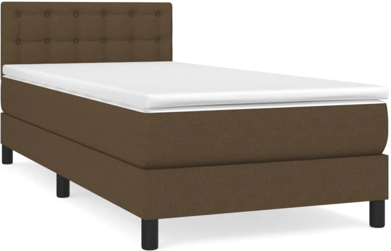 ΚΡΕΒΑΤΙ BOXSPRING ΜΕ ΣΤΡΩΜΑ ΣΚΟΥΡΟ ΚΑΦΕ 80X200 ΕΚ. ΥΦΑΣΜΑΤΙΝΟ 3140332