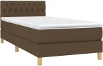 ΚΡΕΒΑΤΙ BOXSPRING ΜΕ ΣΤΡΩΜΑ ΣΚΟΥΡΟ ΚΑΦΕ 100X200 ΕΚ. ΥΦΑΣΜΑΤΙΝΟ 3140836