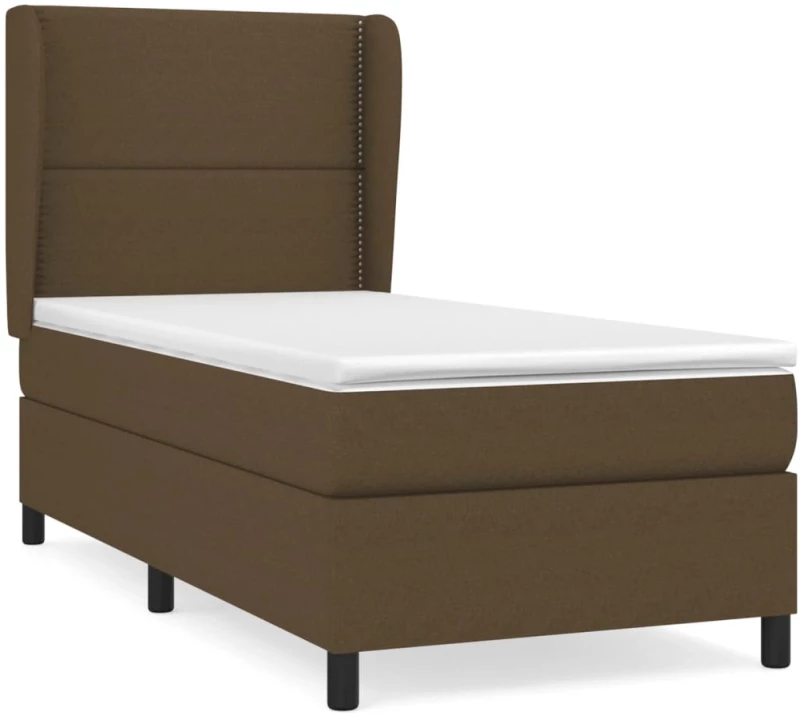 ΚΡΕΒΑΤΙ BOXSPRING ΜΕ ΣΤΡΩΜΑ ΣΚΟΥΡΟ ΚΑΦΕ 90X190 ΕΚ. ΥΦΑΣΜΑΤΙΝΟ 3127848