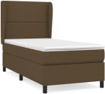 ΚΡΕΒΑΤΙ BOXSPRING ΜΕ ΣΤΡΩΜΑ ΣΚΟΥΡΟ ΚΑΦΕ 90X190 ΕΚ. ΥΦΑΣΜΑΤΙΝΟ 3127848
