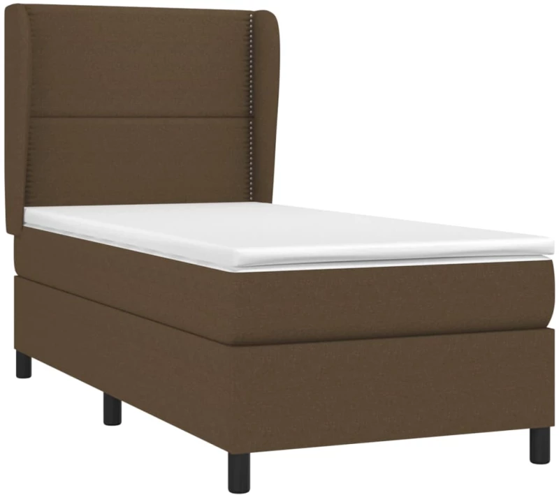 ΚΡΕΒΑΤΙ BOXSPRING ΜΕ ΣΤΡΩΜΑ ΣΚΟΥΡΟ ΚΑΦΕ 90X190 ΕΚ. ΥΦΑΣΜΑΤΙΝΟ 3127848