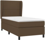 ΚΡΕΒΑΤΙ BOXSPRING ΜΕ ΣΤΡΩΜΑ ΣΚΟΥΡΟ ΚΑΦΕ 90X190 ΕΚ. ΥΦΑΣΜΑΤΙΝΟ 3127848
