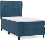ΚΡΕΒΑΤΙ BOXSPRING ΜΕ ΣΤΡΩΜΑ ΣΚΟΥΡΟ ΜΠΛΕ 80 X 200 ΕΚ. ΒΕΛΟΥΔΙΝΟ 3129121