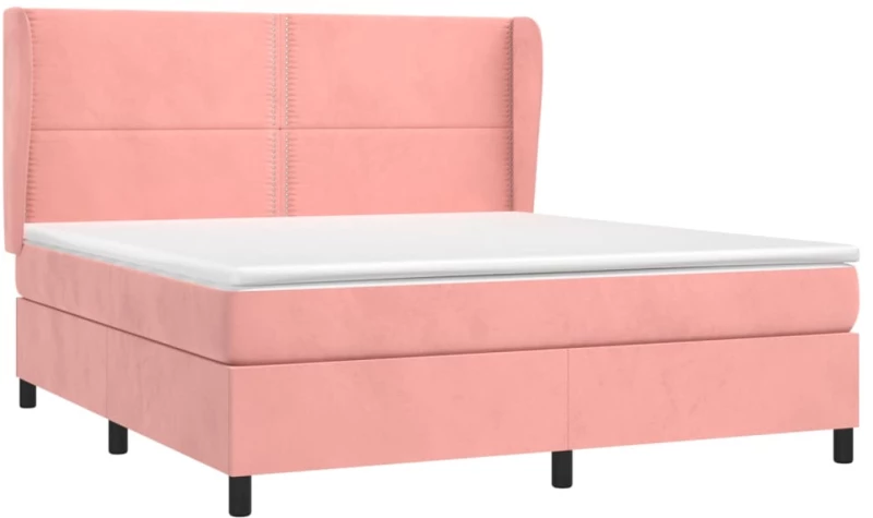 ΚΡΕΒΑΤΙ BOXSPRING ΜΕ ΣΤΡΩΜΑ ΡΟΖ 160X200 ΕΚ. ΒΕΛΟΥΔΙΝΟ 3129164