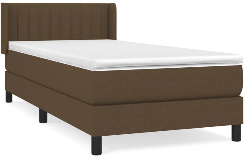ΚΡΕΒΑΤΙ BOXSPRING ΜΕ ΣΤΡΩΜΑ ΣΚΟΥΡΟ ΚΑΦΕ 90X190 ΕΚ. ΥΦΑΣΜΑΤΙΝΟ 3129836