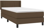 ΚΡΕΒΑΤΙ BOXSPRING ΜΕ ΣΤΡΩΜΑ ΣΚΟΥΡΟ ΚΑΦΕ 90X190 ΕΚ. ΥΦΑΣΜΑΤΙΝΟ 3129836