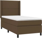 ΚΡΕΒΑΤΙ BOXSPRING ΜΕ ΣΤΡΩΜΑ ΣΚΟΥΡΟ ΚΑΦΕ 90X190 ΕΚ. ΥΦΑΣΜΑΤΙΝΟ 3131316