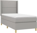 ΚΡΕΒΑΤΙ BOXSPRING ΜΕ ΣΤΡΩΜΑ ΑΝΟΙΧΤΟ ΓΚΡΙ 90X190 ΕΚ. ΥΦΑΣΜΑΤΙΝΟ 3131873