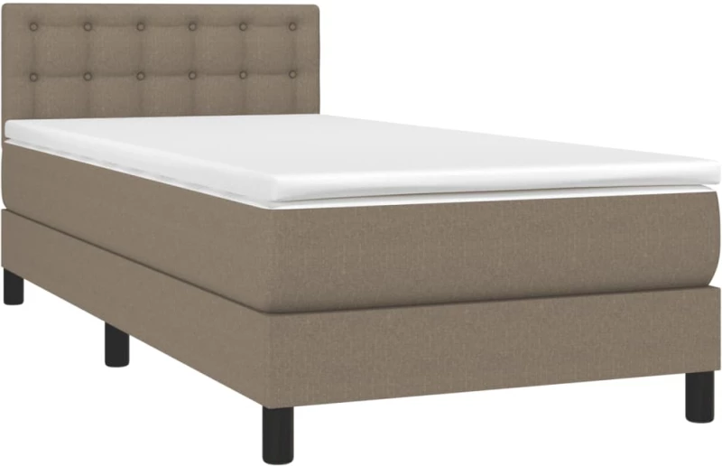 ΚΡΕΒΑΤΙ BOXSPRING ΜΕ ΣΤΡΩΜΑ & LED TAUPE 80X200 ΕΚ. ΥΦΑΣΜΑΤΙΝΟ 3133433