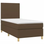 ΚΡΕΒΑΤΙ BOXSPRING ΜΕ ΣΤΡΩΜΑ & LED ΣΚ.ΚΑΦΕ 90X190 ΕΚ. ΥΦΑΣΜΑΤΙΝΟ 3135240