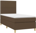 ΚΡΕΒΑΤΙ BOXSPRING ΜΕ ΣΤΡΩΜΑ & LED ΣΚ.ΚΑΦΕ 90X190 ΕΚ. ΥΦΑΣΜΑΤΙΝΟ 3135320
