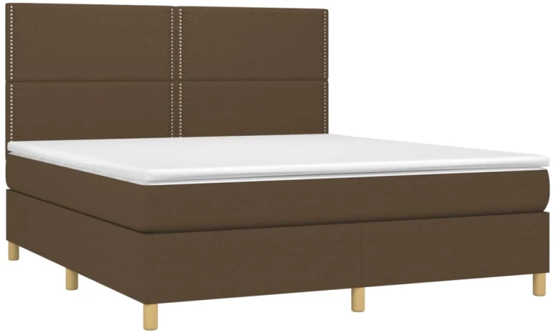 ΚΡΕΒΑΤΙ BOXSPRING ΜΕ ΣΤΡΩΜΑ & LED ΣΚ.ΚΑΦΕ 180X200ΕΚ. ΥΦΑΣΜΑΤΙΝΟ 3135376