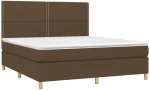ΚΡΕΒΑΤΙ BOXSPRING ΜΕ ΣΤΡΩΜΑ & LED ΣΚ.ΚΑΦΕ 180X200ΕΚ. ΥΦΑΣΜΑΤΙΝΟ 3135376