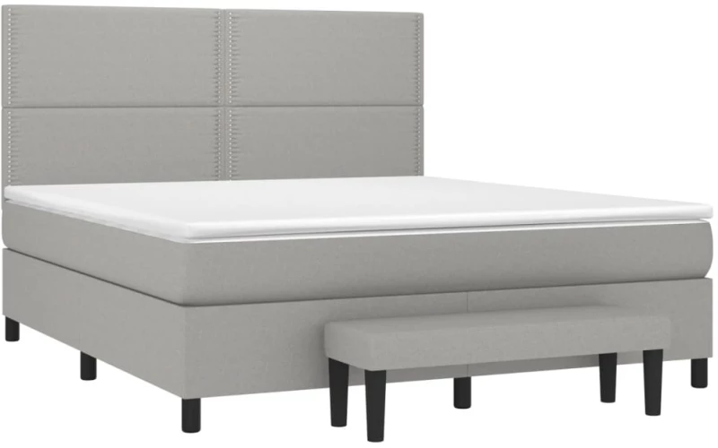 ΚΡΕΒΑΤΙ BOXSPRING ΜΕ ΣΤΡΩΜΑ ΑΝΟΙΧΤΟ ΓΚΡΙ 180X200 ΕΚ. ΥΦΑΣΜΑΤΙΝΟ 3136533