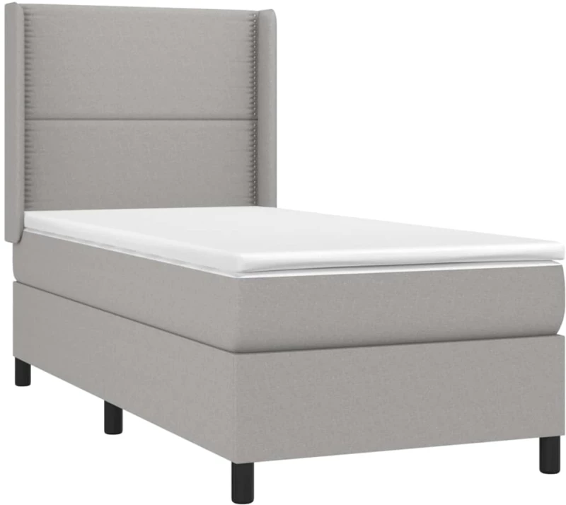 ΚΡΕΒΑΤΙ BOXSPRING ΜΕ ΣΤΡΩΜΑ & LED ΑΝ.ΓΚΡΙ 90X190 ΕΚ. ΥΦΑΣΜΑΤΙΝΟ 3138197