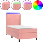 ΚΡΕΒΑΤΙ BOXSPRING ΜΕ ΣΤΡΩΜΑ & LED ΡΟΖ 100X200 ΕΚ. ΒΕΛΟΥΔΙΝΟ 3139492