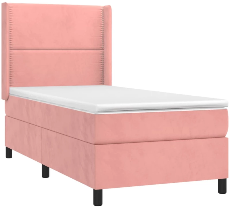 ΚΡΕΒΑΤΙ BOXSPRING ΜΕ ΣΤΡΩΜΑ & LED ΡΟΖ 100X200 ΕΚ. ΒΕΛΟΥΔΙΝΟ 3139492