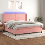 ΚΡΕΒΑΤΙ BOXSPRING ΜΕ ΣΤΡΩΜΑ & LED ΡΟΖ 200X200 ΕΚ. ΒΕΛΟΥΔΙΝΟ 3139528