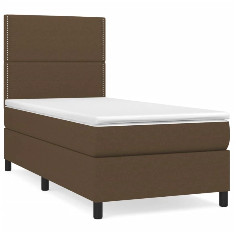ΚΡΕΒΑΤΙ BOXSPRING ΜΕ ΣΤΡΩΜΑ ΣΚΟΥΡΟ ΚΑΦΕ 90X190 ΕΚ. ΥΦΑΣΜΑΤΙΝΟ 3141660