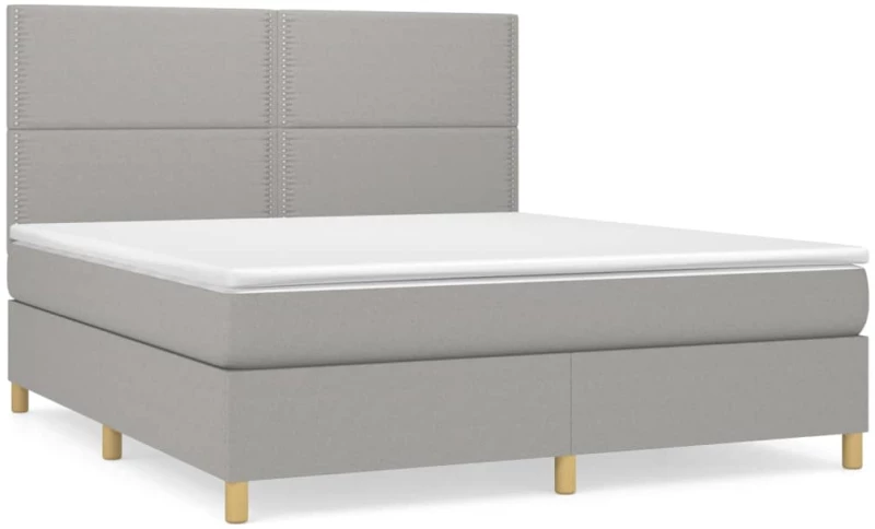ΚΡΕΒΑΤΙ BOXSPRING ΜΕ ΣΤΡΩΜΑ ΑΝΟΙΧΤΟ ΓΚΡΙ 180X200 ΕΚ. ΥΦΑΣΜΑΤΙΝΟ 3142273
